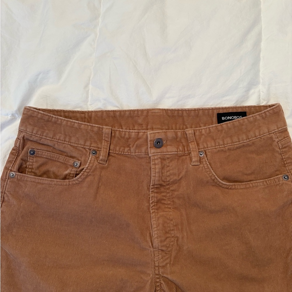 Bonobos Men's 34x32 Tan Corduroy 5-Pocket Pants